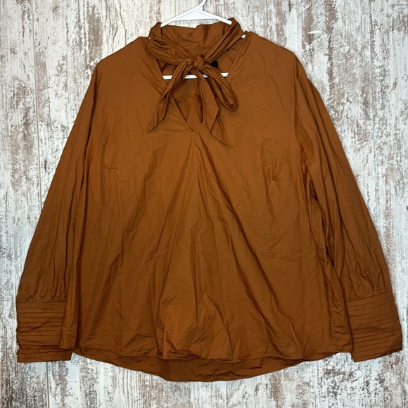 11 HONORÉ Mock Neck Long Sleeve Blouse Size 14 - Picture 5 of 8